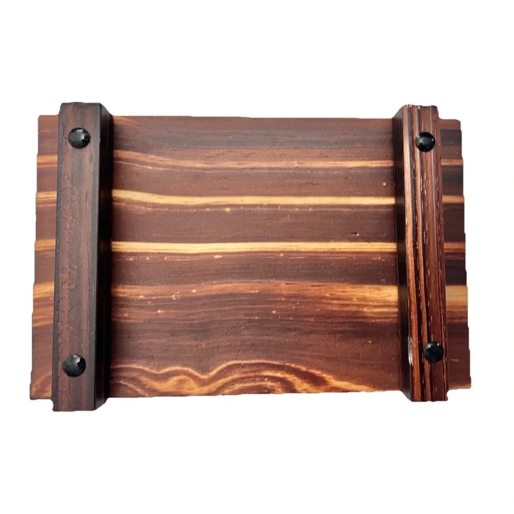 Pedestal Stand Rise Wood Kitchen Counter Tray House Plant Accessory Home Decor